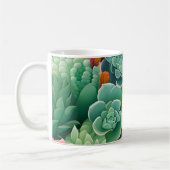エメラルドボタニカル多肉性エレガンス コーヒーマグカップ (左)