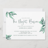 エメラルドマーブル&金ゴールドグリーナリーリハーサルディナー 招待状 (裏面)