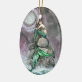 エメラルドマーメイドファンタジーアートオーナメント セラミックオーナメント (左)