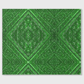 エメラルドモザイクのタイル ラッピングペーパー (フラット)
