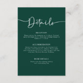 エメラルドモダングミニマルリー結婚ド書 エンクロージャーカード (正面)