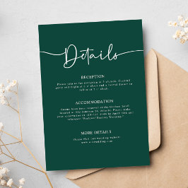 エメラルドモダングミニマルリー結婚ド書 エンクロージャーカード