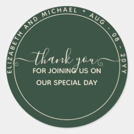 エメラルドモダングリーンありがとうございました ラウンドシール