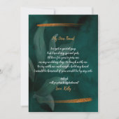 エメラルドモダングリーンとエヴァが私の花嫁のメイドになる 招待状 (正面)