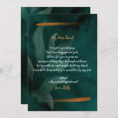 エメラルドモダングリーンとエヴァが私の花嫁のメイドになる 招待状 (正面/裏面)