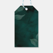エメラルドモダングリーンとブライダルシャワーギフトラベル ギフトタグ (裏面)