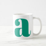 エメラルドモダングリーンのモノグラムイニシャルレター コーヒーマグカップ<br><div class="desc">エメラルドモダングリーンの最初の文字と可愛いモノグラム</div>