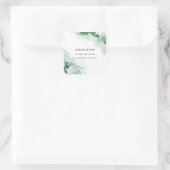 エメラルドモダングリーンアクアシルバーゲート住所 スクエアシール (バッグ)