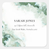 エメラルドモダングリーンアクアシルバーゲート住所 スクエアシール (正面)