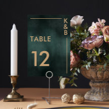 エメラルドモダングリーンブラックエレガントな結婚式