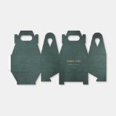 エメラルドモダングリーンブラックエレガントな結婚式 フェイバーボックス (折り畳みなし)