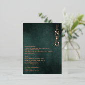 エメラルドモダングリーンブラックエレガントエンクロージャ 箔シーズンポストカード (立ち正面)