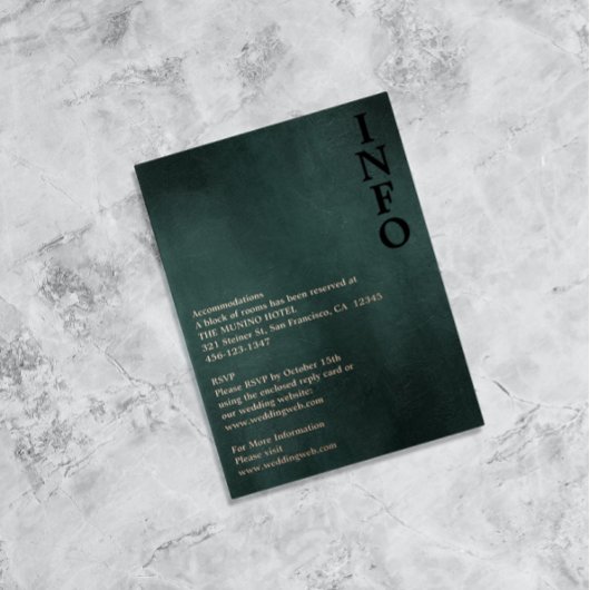 エメラルドモダングリーンブラックエレガントエンクロージャ 箔シーズンポストカード