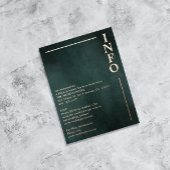 エメラルドモダングリーンブラックエレガントエンクロージャ 箔シーズンポストカード