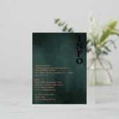 エメラルドモダングリーンブラックエレガントエンクロージャ 箔シーズンポストカード (立ち正面)