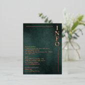 エメラルドモダングリーンブラックエレガントエンクロージャ 箔シーズンポストカード (立ち正面)