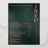 エメラルドモダングリーンブラックエレガントエンクロージャ 箔シーズンポストカード (正面)