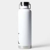 エメラルドモダングリーンモノグラムスクリプト ウォーターボトル (背面)