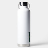 エメラルドモダングリーンモノグラムスクリプト ウォーターボトル (正面)