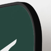 エメラルドモダングリーンモノグラムスクリプト ピックルボールラケット (左詳細)