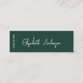 エメラルドモダングリーン大学院生卒業 コーリングカード (正面)