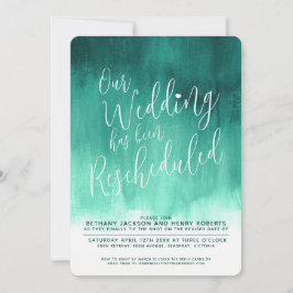 エメラルドモダングリーン結婚アート 招待状