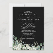 エメラルドモダングリーン結婚式招待状 招待状 (正面)