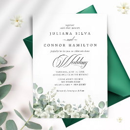 エメラルドモダングリーン結婚式招待状 招待状