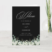 エメラルドモダングリーン結婚式 プログラム (正面)