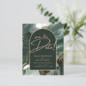 エメラルドモダングリーン金ゴールドアゲートマーブル結婚ズ (スタンド正面)