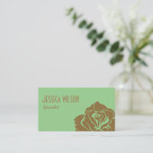 エメラルドモダングリーン黄金の花 名刺 (スタンド正面)