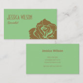 エメラルドモダングリーン黄金の花 名刺 (正面/裏面)