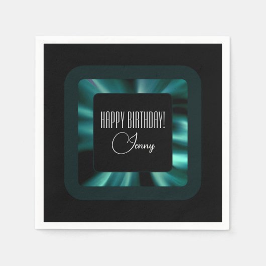 エメラルドモダングリーン スタンダードカクテルナプキン (正面)