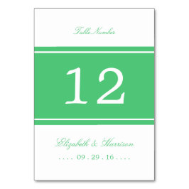 エメラルドモダング結婚リーンのテーブル番号 テーブルナンバー