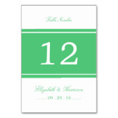 エメラルドモダング結婚リーンのテーブル番号 テーブルナンバー (裏面)