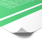 エメラルドモダング結婚リーンの座席表 ポスター (角)