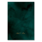 エメラルドモダンスクリプ結婚トのテーブル番号 テーブルナンバー (裏面)