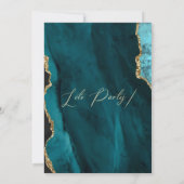 エメラルドモダン金ゴールド誕生日パーティーの招待状 招待状 (裏面)