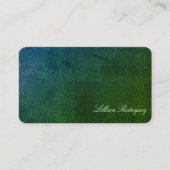 エメラルドユニークグリーングラデーションテクスチャ抽象芸術 名刺 (正面)
