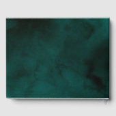 エメラルドユーカリプトゥスグリーンリー金ゴールド結婚スクリプト ゲストブック (裏面)