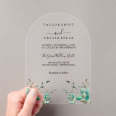 エメラルドユーカリプトゥスマウンテンウェディングア招待 アクリル招待状 (インサイチュ (ポータブル))