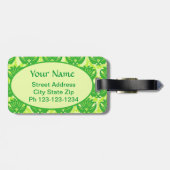 エメラルドライムグリーンアールヌーボーダマスモノグラム ラゲッジタグ (裏面横)