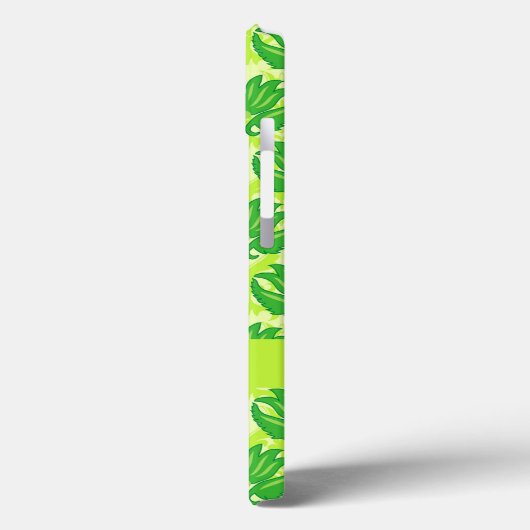 エメラルドライムグリーンアールヌーボーダマスモノグラム Case-Mate iPhoneケース (裏面 / 左)