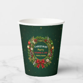 エメラルドリースのクリスマスパーティー用プレート・カップ 紙コップ