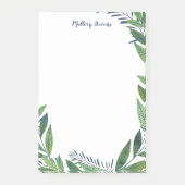 エメラルドリース – 青い書道名 ポストイット (正面)