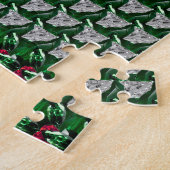 エメラルドルビーダイヤモンドジェムストーンアートレッドグリーン ジグソーパズル (側面)