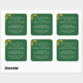 エメラルドレセプション スクエアシール (シート)