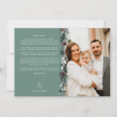 エメラルドヴィンテージファミリーニュースレター写真 シーズンカード (裏面)