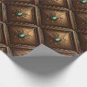 エメラルド付きゴールデンタイル ラッピングペーパー (角)