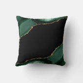 エメラルド及び金ゴールドアガートモノグラム クッション (裏面)